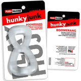 Hunkyjunk Boomerang Cockring Nut Tugger Clear Steam
