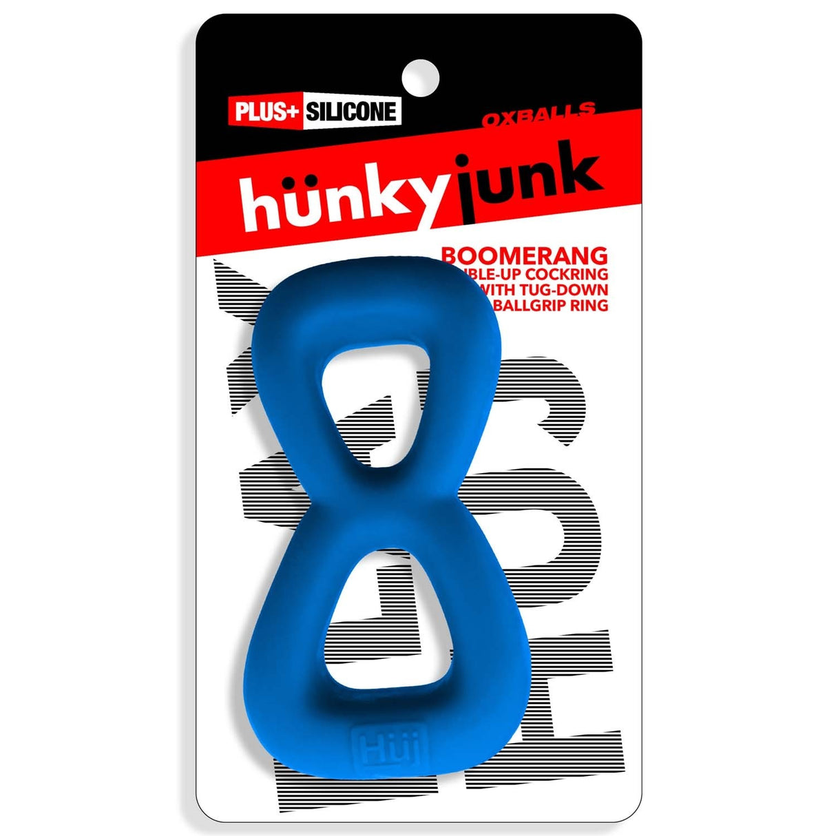 Hunkyjunk Boomerang Cockring Nut Tugger Teal Fizz