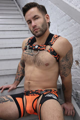 Breedwell Neo Camo 3 Way Harness Neon Orange