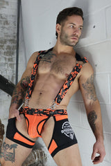 Breedwell Neo Camo 3 Way Harness Neon Orange