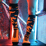 Breedwell Neo Camo Socks Neon Orange