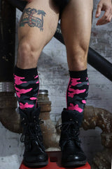 Breedwell Neo Camo Socks Neon Pink