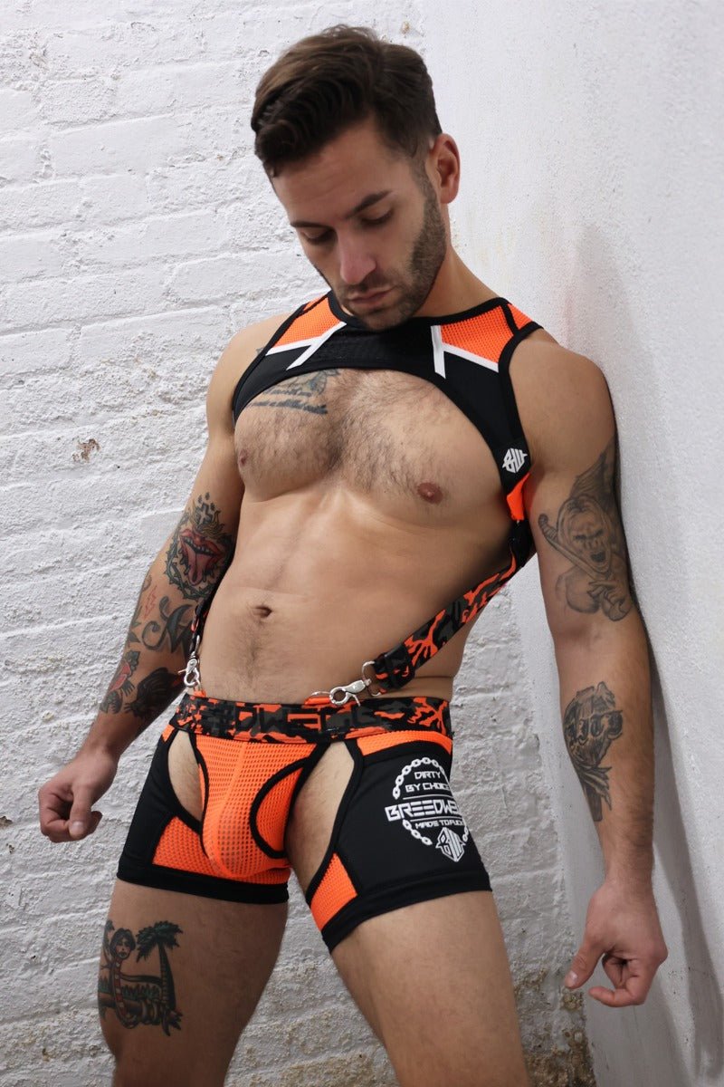 Breedwell Neo Camo Tank Harness Neon Orange