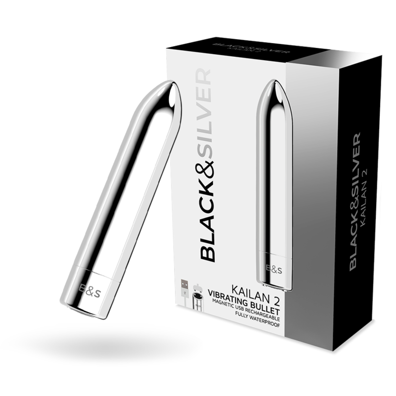 Black & Silver Kailan 2 Vibrating Bullet Silver