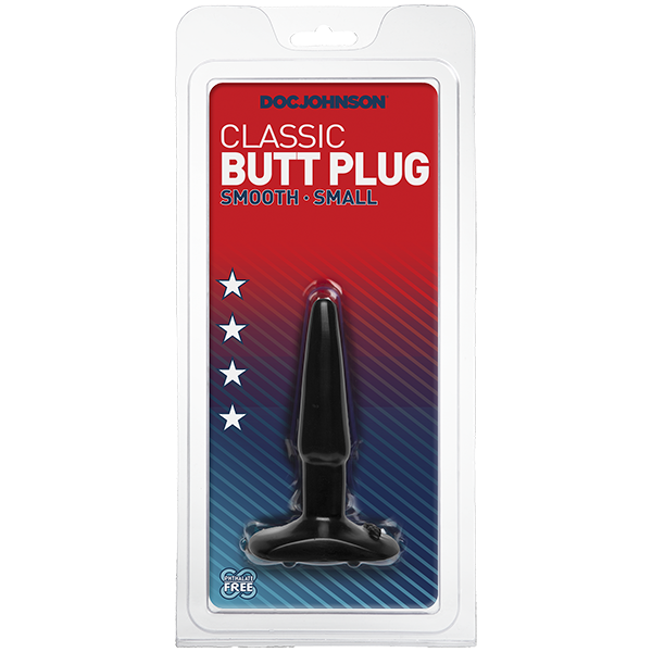 Doc Johnson Classic Butt Plug Smooth Black Small