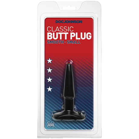 Doc Johnson Classic Butt Plug Smooth Black Small