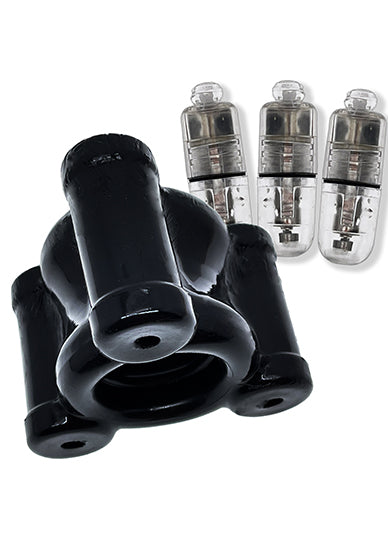 Oxballs Buzz SQUEEZE Vibrating Ballstretcher Black