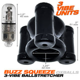 Oxballs Buzz SQUEEZE Vibrating Ballstretcher Black