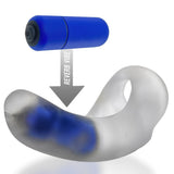 Hunkyjunk BUZZFUCK Taint Vibe Cock Sling Clear Ice