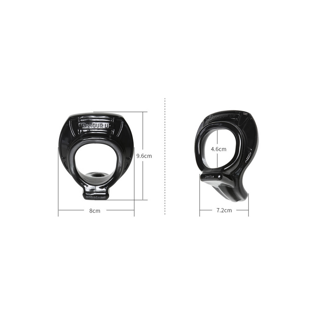 Perfect Fit Armour Push Cock Ring Black