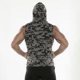 Code 22 Cargo Sleeveless Hoody Camo Grey