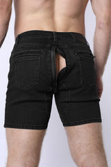 Cellblock 13 Castro Denim Zipper Short Black