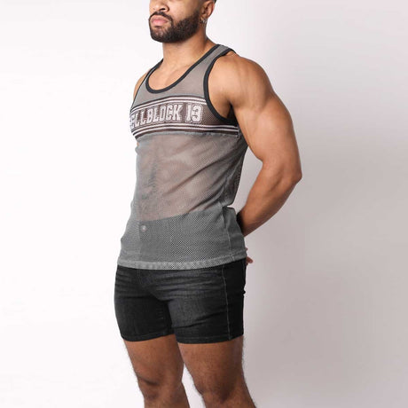 Cellblock 13 Challenger Tank Top Grey Black
