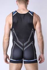 Cellblock 13 Pup Tron Zipper Singlet Blue