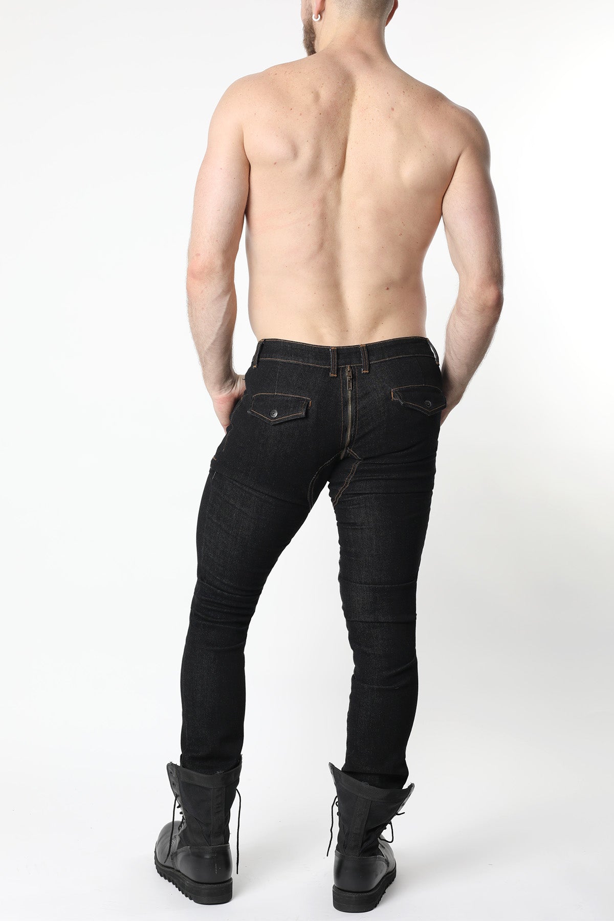 Cellblock 13 Slick Carpenter Denim Zipper Pant Black