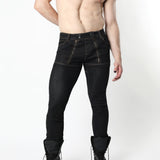 Cellblock 13 Slick Carpenter Denim Zipper Pant Black