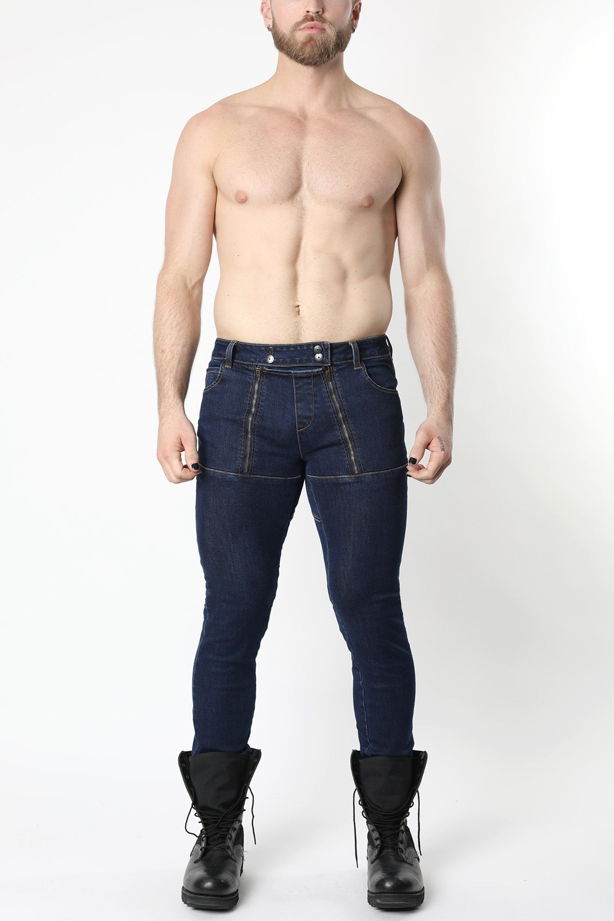 Cellblock 13 Slick Carpenter Denim Zipper Pant Indigo