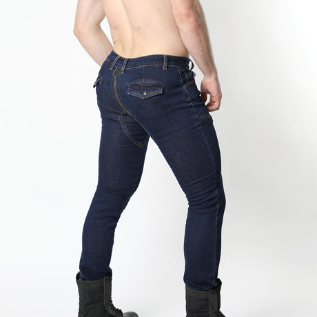 Cellblock 13 Slick Carpenter Denim Zipper Pant Indigo