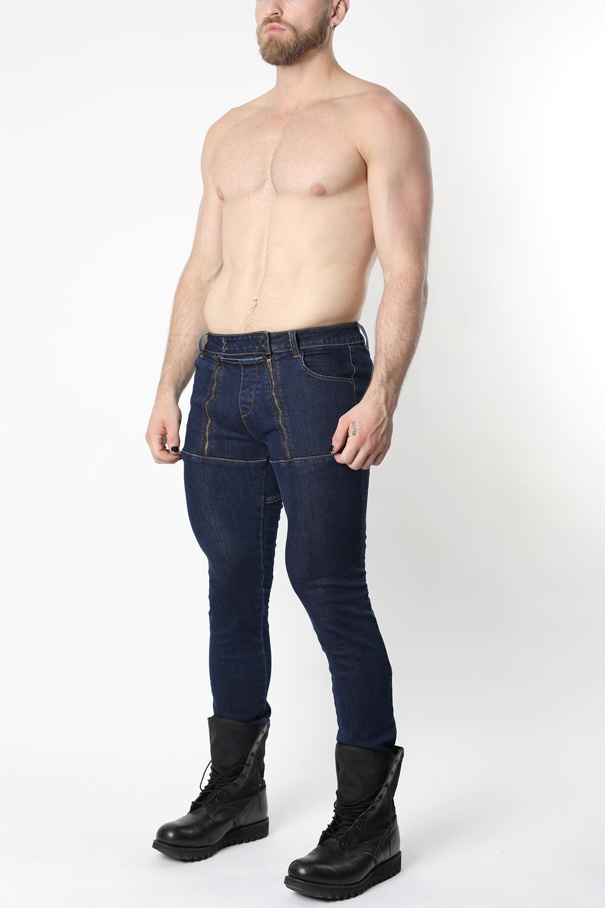 Cellblock 13 Slick Carpenter Denim Zipper Pant Indigo