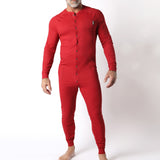 Cellblock 13 Tahoe Snap Up Union Suit Red