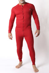 Cellblock 13 Tahoe Snap Up Union Suit Red - FETCH