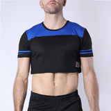 Cellblock 13 Take Down Mesh Crop Top Blue
