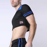 Cellblock 13 Take Down Mesh Crop Top Blue - FETCH