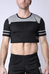 Cellblock 13 Take Down Mesh Crop Top Grey