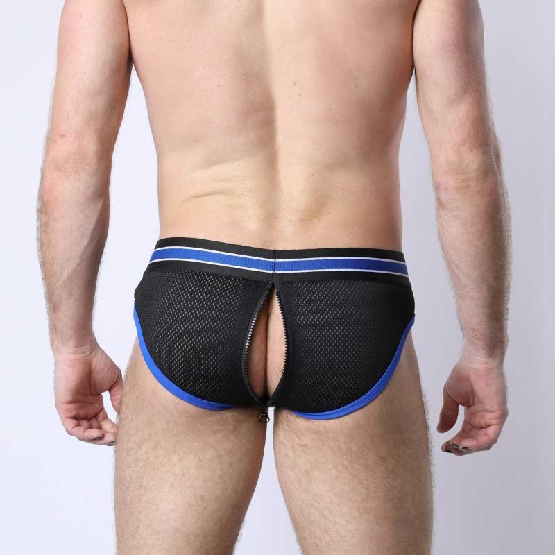 Cellblock 13 Take Down Zipper Brief Blue - FETCH