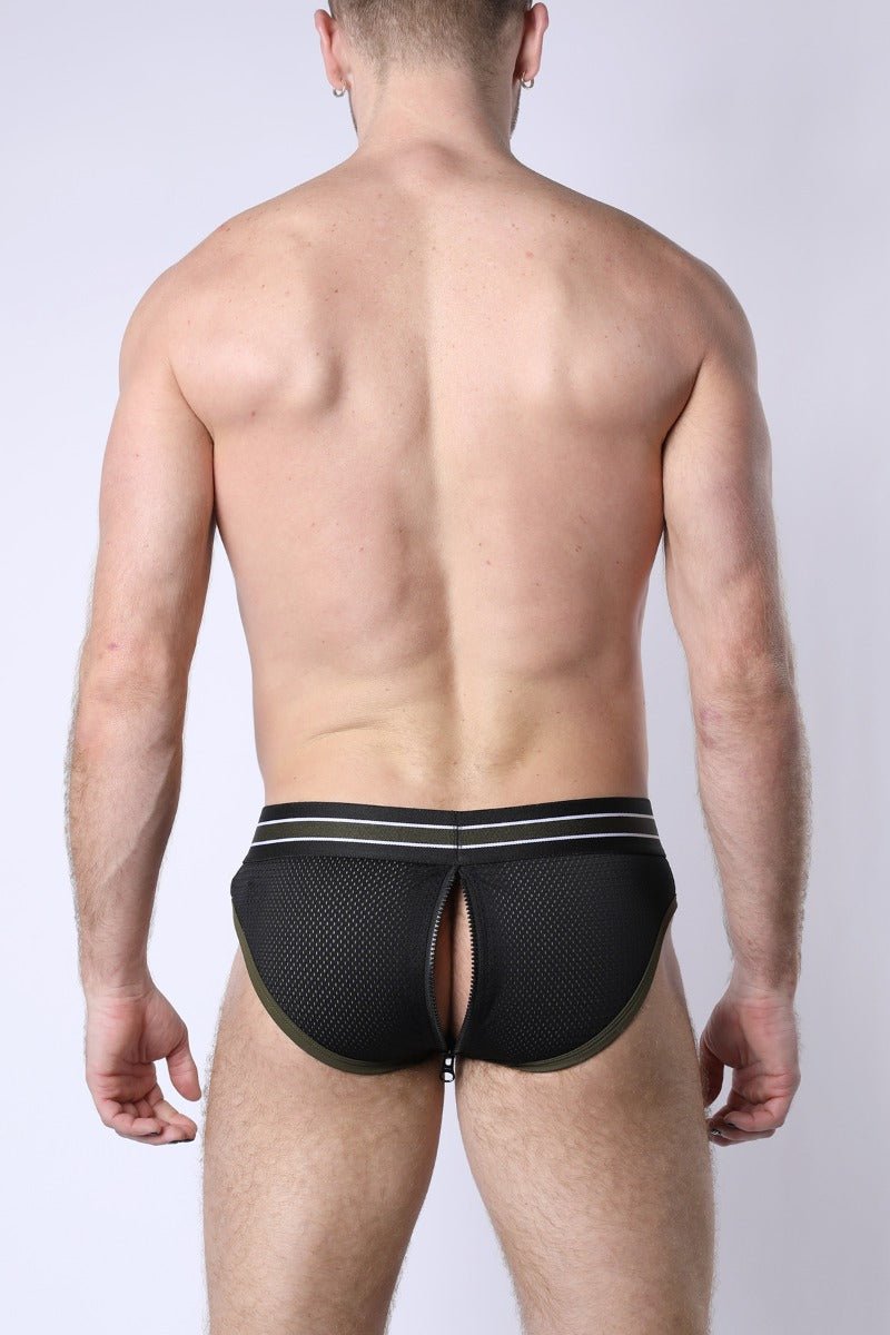 Cellblock 13 Take Down Zipper Brief Green