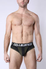 Cellblock 13 Take Down Zipper Brief Green