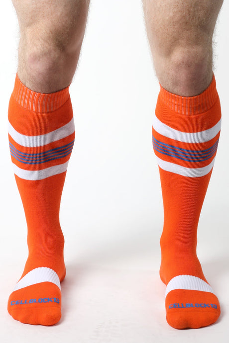 Cellblock 13 Tight End Knee High Socks Orange - FETCH