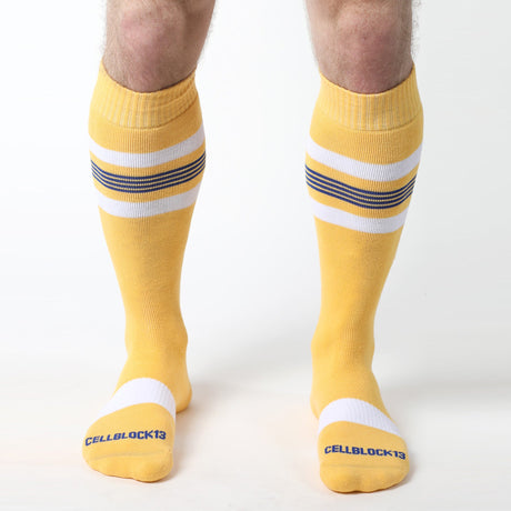 Cellblock 13 Tight End Knee High Socks Yellow