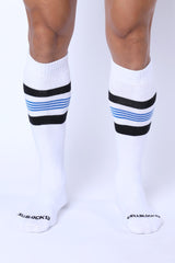 Cellblock 13 Tight End Knee High Socks White