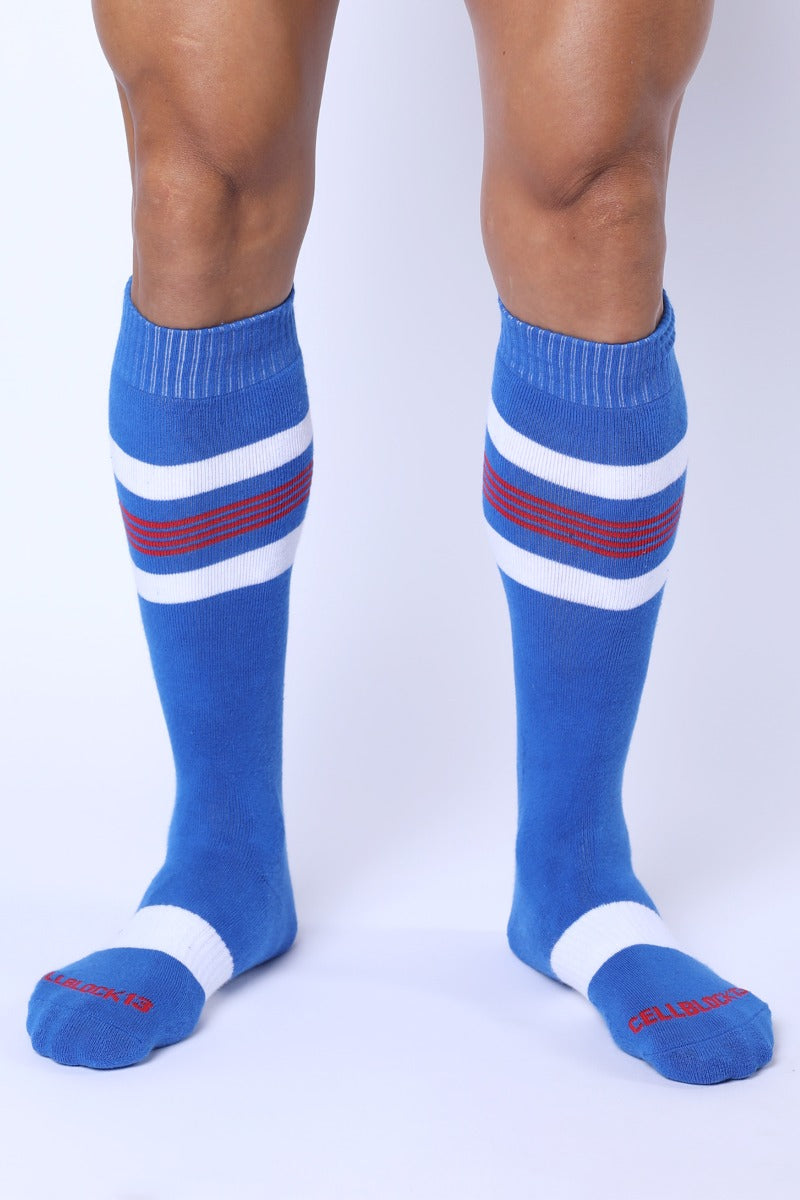 Cellblock 13 Tight End Knee High Socks Blue