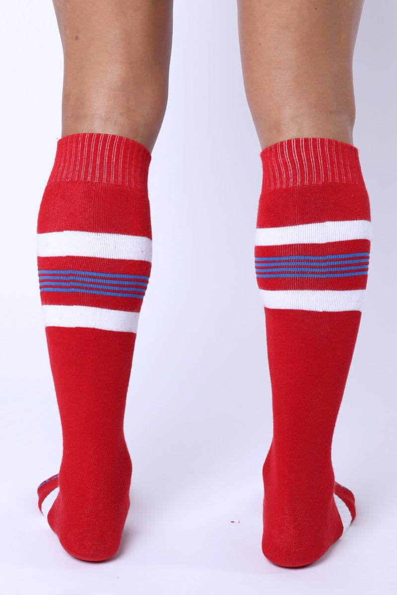 Cellblock 13 Tight End Knee High Socks Red