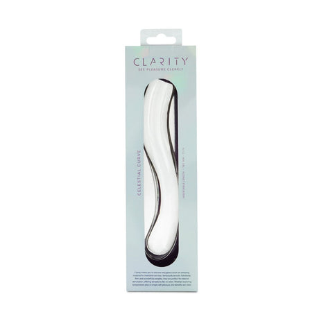 Clarity Celestial Curve Glass Dildo 7.1 Inch