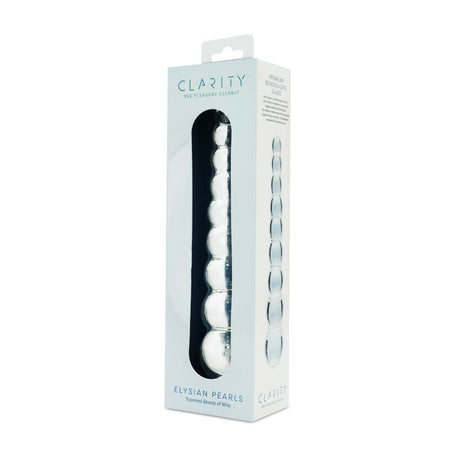Clarity Elysian Pearls Glass Dildo 6.7 Inch
