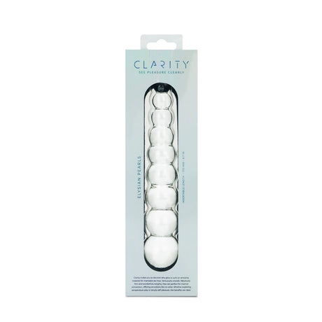 Clarity Elysian Pearls Glass Dildo 6.7 Inch