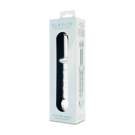 Clarity Elysian Swirl Glass Dildo 5.6 Inch
