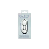 Clarity Utopian Bloom Glass Butt Plug 4.3 Inch
