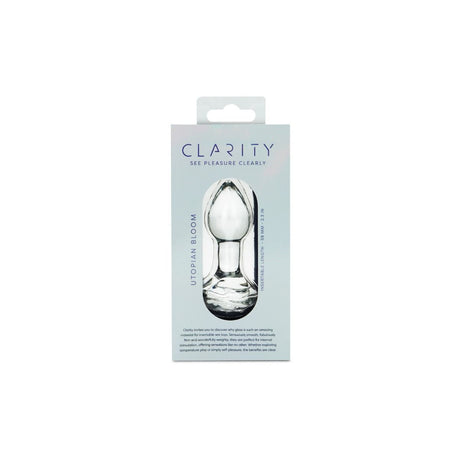 Clarity Utopian Bloom Glass Butt Plug 4.3 Inch