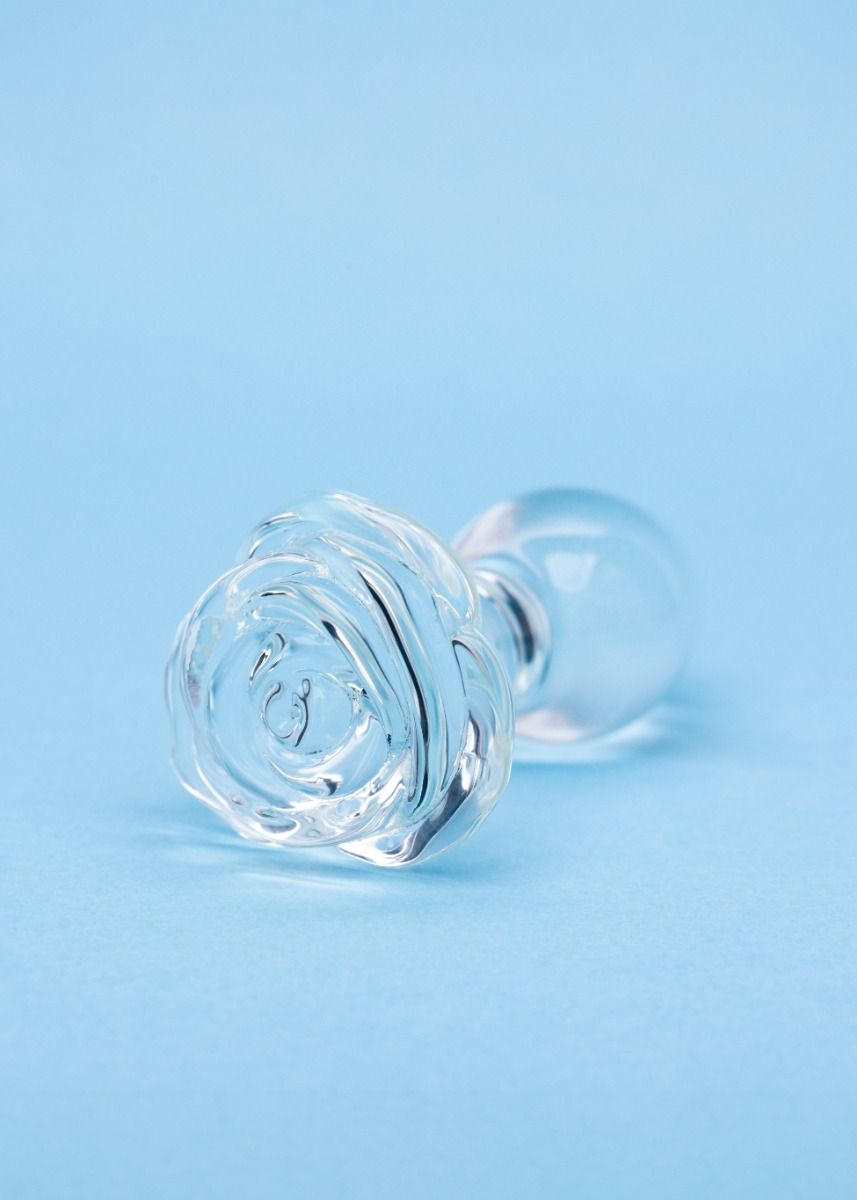 Clarity Utopian Bloom Glass Butt Plug 4.3 Inch