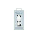 Clarity Utopian Bud Glass Butt Plug 3.5 Inch