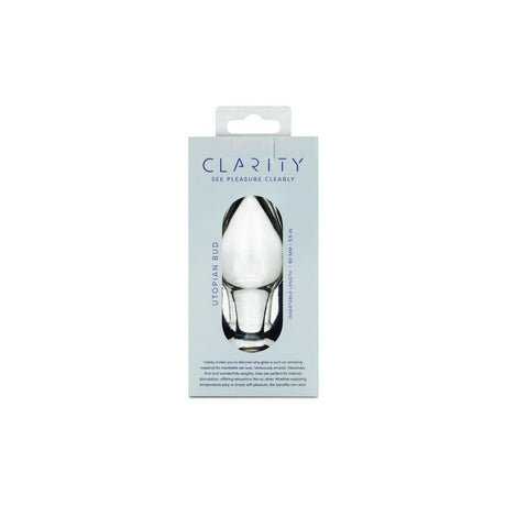 Clarity Utopian Bud Glass Butt Plug 3.5 Inch