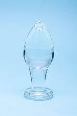 Clarity Utopian Bud Glass Butt Plug 3.5 Inch