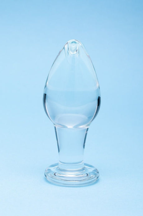 Clarity Utopian Bud Glass Butt Plug 3.5 Inch