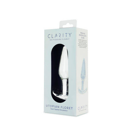 Clarity Utopian Floret Glass Butt Plug 4.3 Inch