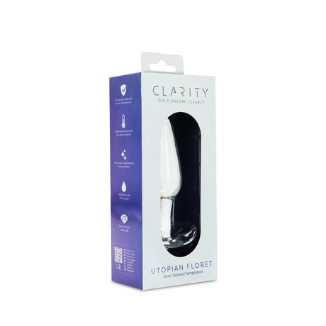 Clarity Utopian Floret Glass Butt Plug 4.3 Inch