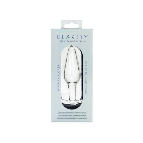 Clarity Utopian Floret Glass Butt Plug 4.3 Inch